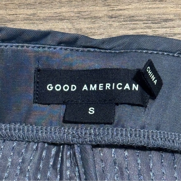 Good American Small Gunmetal Sequin Wide Leg Pull On Pants Party Glam Concert - Picture 4 of 6